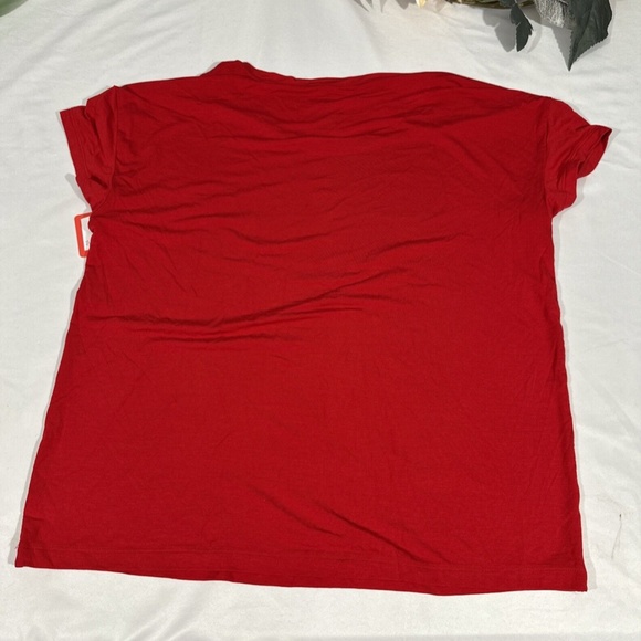 NEW Tommy John [‎ Womens XS ] Pajama Tee Top in Haute Red - Picture 6 of 16